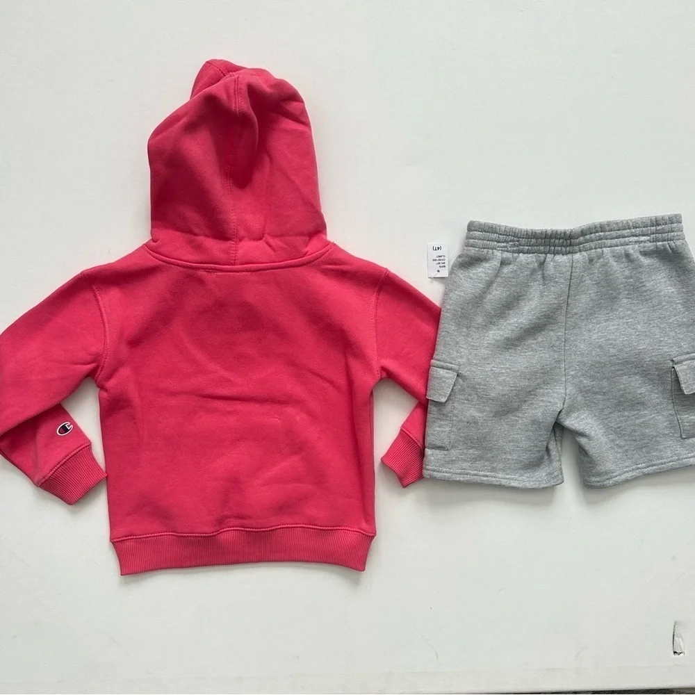 Champion Boys' 2-Piece Hoodie Shorts Set Outfit Size 4T